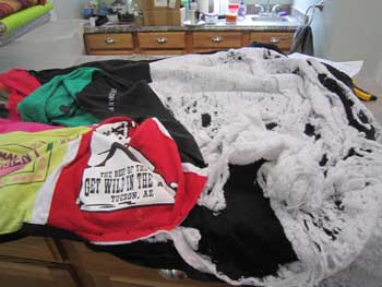 What is inside an old quilt