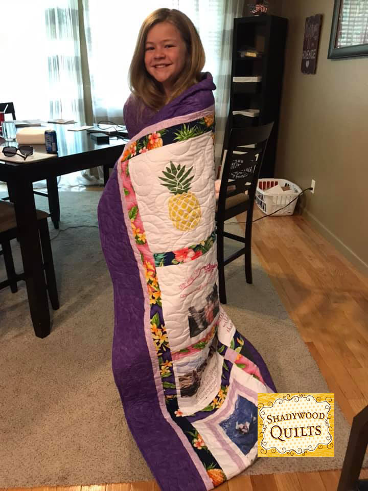 Memory quilt made for a family member